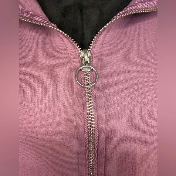 Victoria’s Secret PINK Half Zip Pullover Sweatshirt Graphic Mauve Womens - Picture 2 of 10